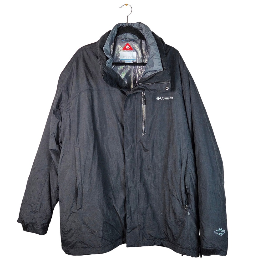 Columbia Interchange Jacket Mens 3X Black Excellent Omni-Heat 3-in-1